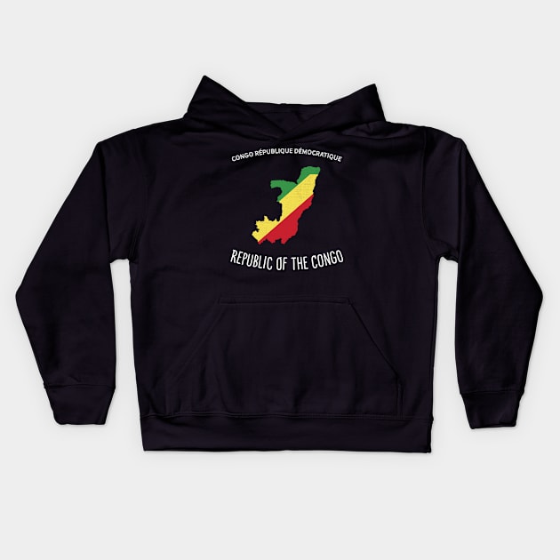 Republic Of The Congo Kids Hoodie by phenomad